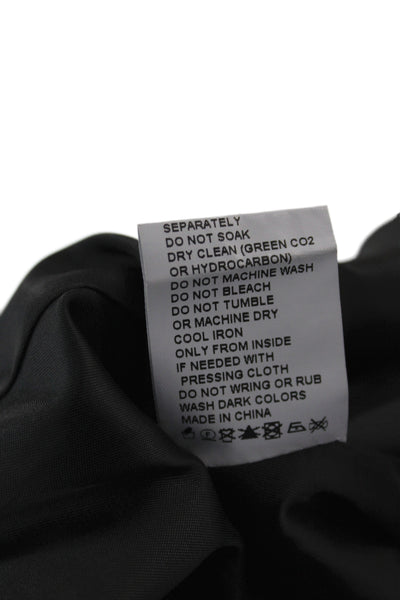 SNDYS. Womens Basic Jacket Black Rayon Long Sleeve Button Size 4