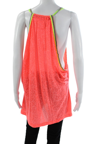 Pitusa Women Sleeveless V Neck Abstract Cotton Tank Top Size One Size