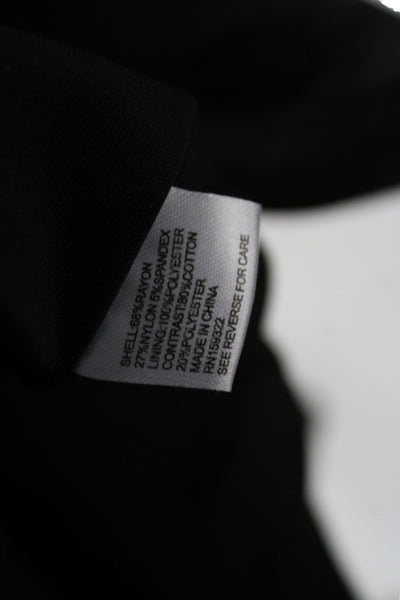 Central Park West Women Black Rayon Basic Jacket Long Sleeve Button Size M