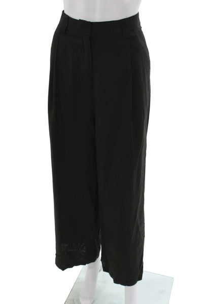 Lioness Womens Dress Pants Black Linen Minimalist Size S
