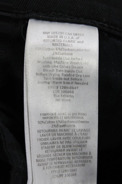 Current/Elliott Women Skinny High Rise Jeans Black Size 25