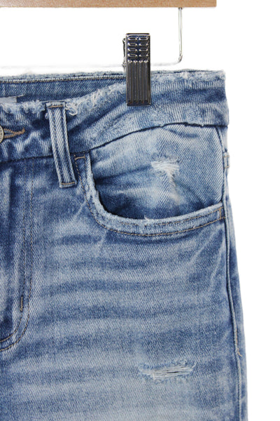Flying Monkey Women Straight Jeans Blue Cotton High Rise Size 26
