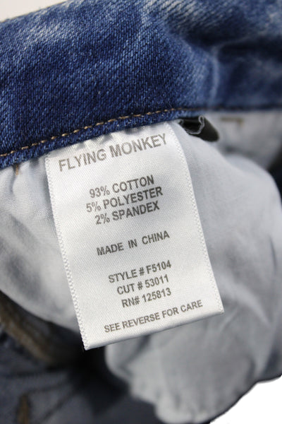 Flying Monkey Women Straight Jeans Blue Cotton High Rise Size 26