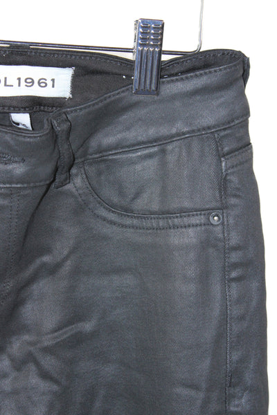 DL1961 Womens Black Ankle High Rise Jeans Cotton Blend Size 26