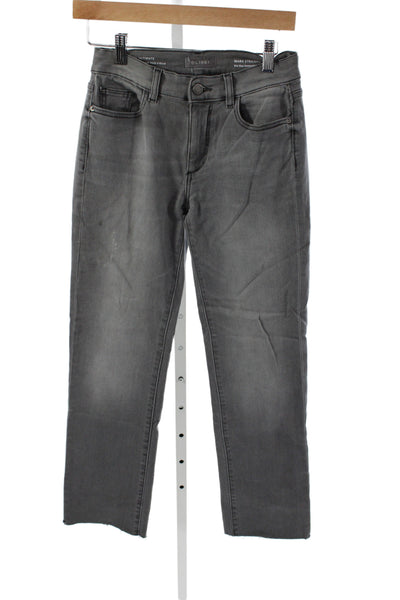 DL1961 Womens Straight Gray High Rise Jeans Cotton Button Size 25