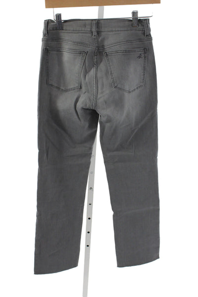 DL1961 Womens Straight Gray High Rise Jeans Cotton Button Size 25
