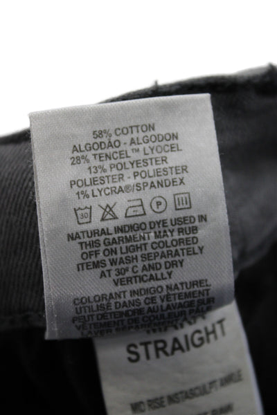 DL1961 Womens Straight Gray High Rise Jeans Cotton Button Size 25