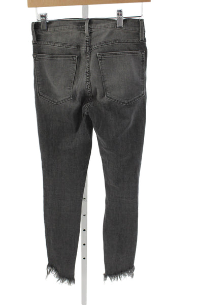 Frame Womens Ankle Jeans Gray Cotton High Rise Casual Size 26