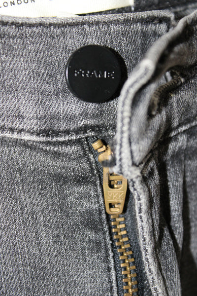 Frame Womens Ankle Jeans Gray Cotton High Rise Casual Size 26