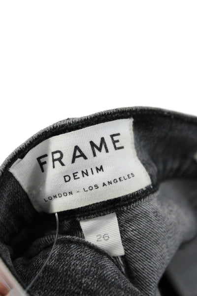 Frame Womens Ankle Jeans Gray Cotton High Rise Casual Size 26