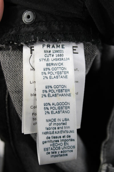 Frame Womens Ankle Jeans Gray Cotton High Rise Casual Size 26