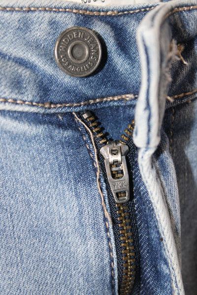 Hidden Womens Flared Jeans Blue High Rise Button Cotton Size 25