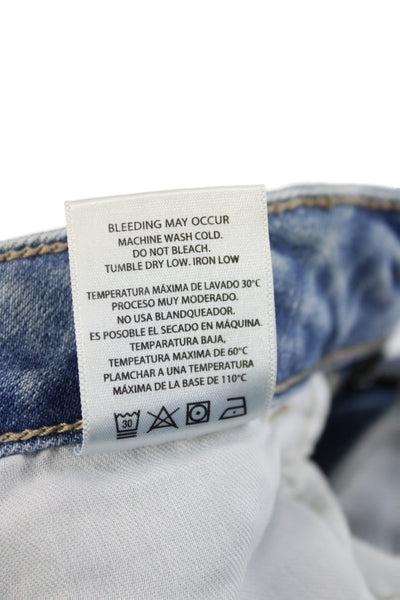 Hidden Womens Flared Jeans Blue High Rise Button Cotton Size 25