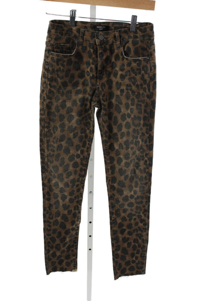 Heartless Jeans Unisex Adults Skinny Jeans Brown Leopard High Rise Size 26