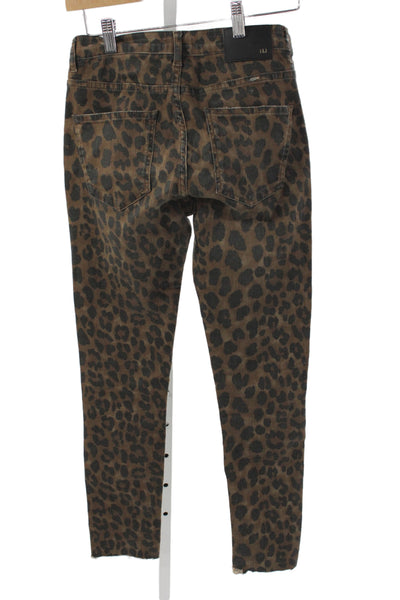 Heartless Jeans Unisex Adults Skinny Jeans Brown Leopard High Rise Size 26