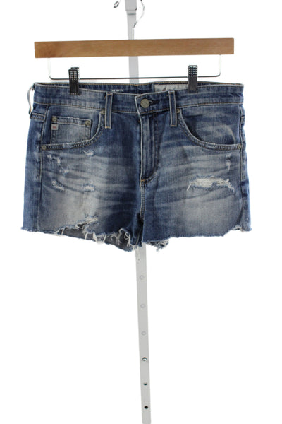 AG Adriano Goldschmied Womens Denim Shorts Blue Cotton Solid Size 26