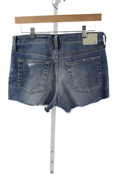 AG Adriano Goldschmied Womens Denim Shorts Blue Cotton Solid Size 26