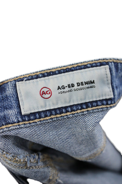 AG Adriano Goldschmied Womens Denim Shorts Blue Cotton Solid Size 26