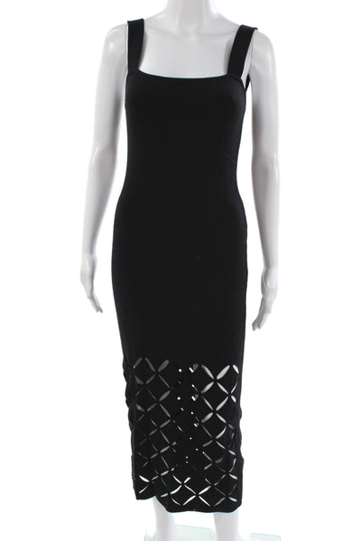 Vici Womens Bodycon Black Square Neck Mid Calf Sleeveless Dress Size XS