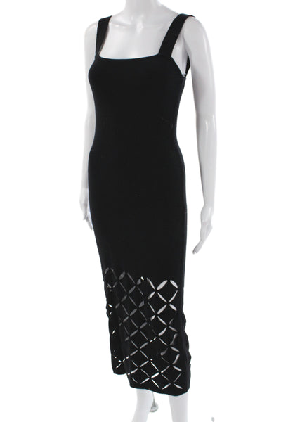 Vici Womens Bodycon Black Square Neck Mid Calf Sleeveless Dress Size XS