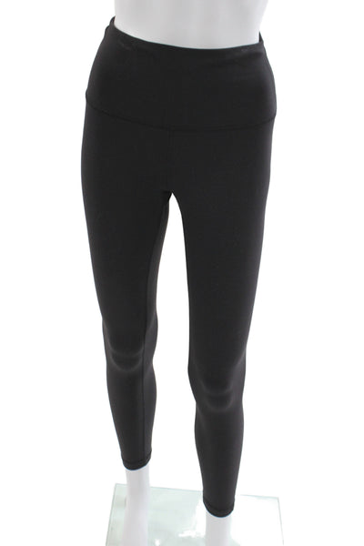 Lululemon Womens Black Ankle Leggings 77% Nylon Athleisure Size 6