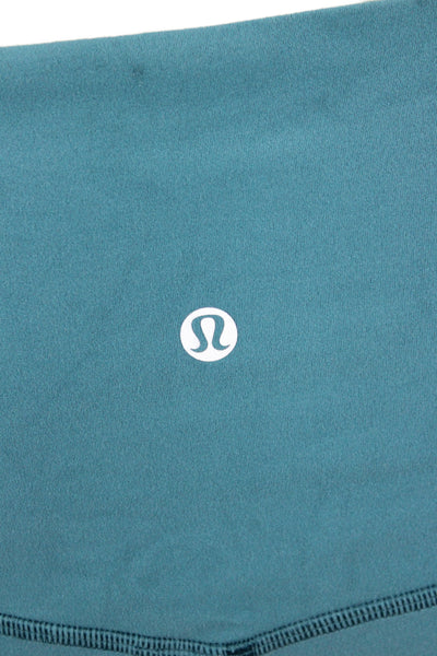 Lululemon Women Ankle Leggings Blue Athleisure Pull On Size 10