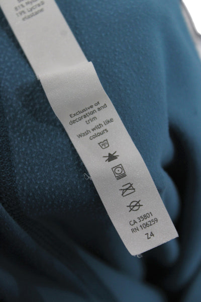 Lululemon Women Ankle Leggings Blue Athleisure Pull On Size 10