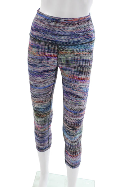 Lululemon Womens Cropped Leggings Multicolor Abstract Size 6