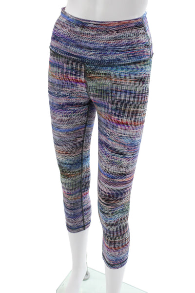 Lululemon Womens Cropped Leggings Multicolor Abstract Size 6