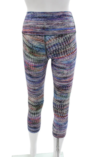 Lululemon Womens Cropped Leggings Multicolor Abstract Size 6