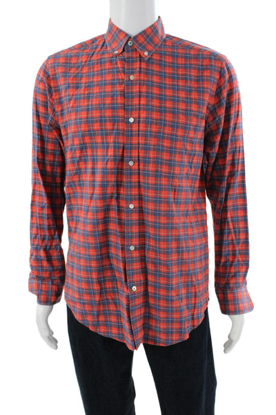 J. Mclaughlin Men's Long Sleeves Button Down Multicolor Plaid Shirt Size S