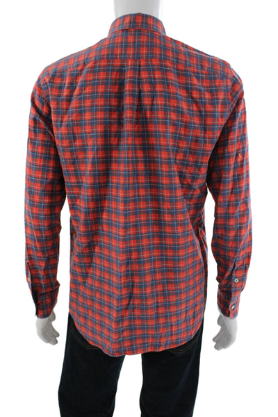 J. Mclaughlin Men's Long Sleeves Button Down Multicolor Plaid Shirt Size S