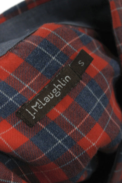 J. Mclaughlin Men's Long Sleeves Button Down Multicolor Plaid Shirt Size S
