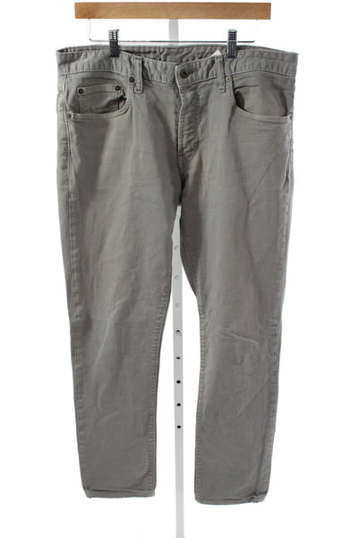 Bonobos Mens Chino Pants Gray Button Closure Size 34