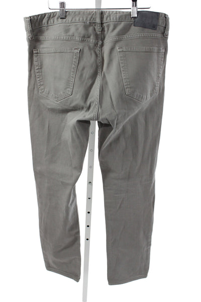 Bonobos Mens Chino Pants Gray Button Closure Size 34