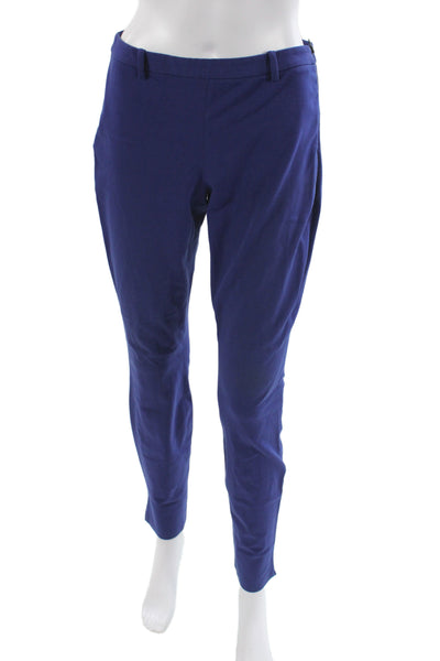 Theory Womens Blue Solid Pants Inseam 30 Size 4