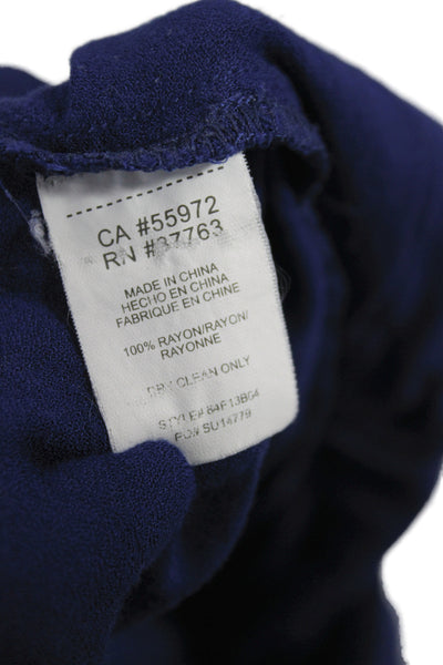 C & C California Womens Lounge Pants Blue Rayon Drawstring Casual Size S