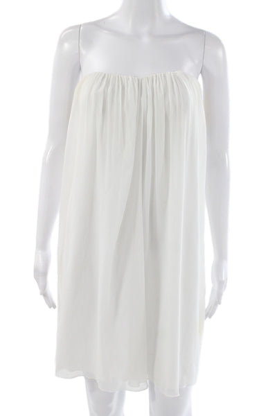 Alice + Olivia Women Shift Dress White Off Shoulder Zip Short Size 6