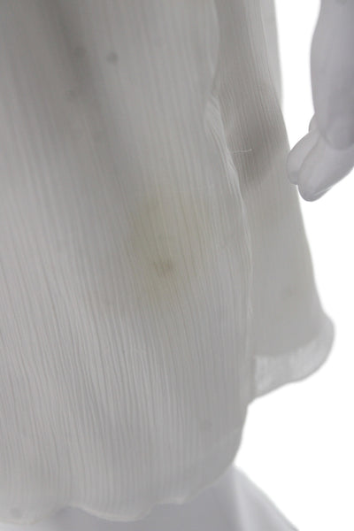 Alice + Olivia Women Shift Dress White Off Shoulder Zip Short Size 6