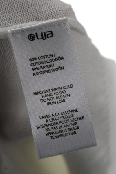 Lija Womens Argyle V-Neck Sweater Vest White 60% Cotton Size XL