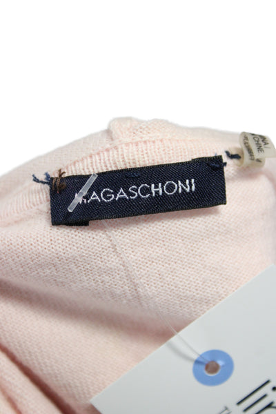 Magaschoni Unisex Adults Full Zip Hoodie Pink Drawstring Crewneck Size PP