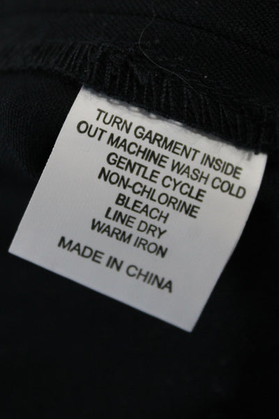 Peace of Cloth Womens Casual Pants Black Solid Size 6
