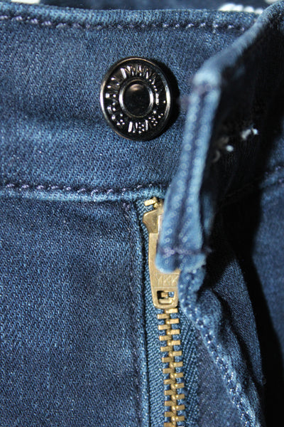 7 For All Mankind Women Skinny High Waist Blue Cotton Jeans Size 28