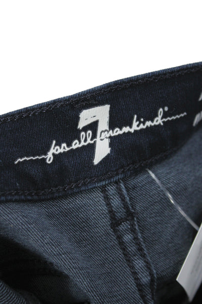 7 For All Mankind Women Skinny High Waist Blue Cotton Jeans Size 28