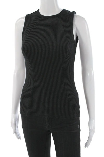 Rag & Bone Unisex Adults Basic Tank Black Sleeveless Crew Neck Size XS
