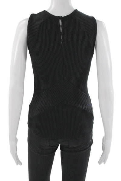 Rag & Bone Unisex Adults Basic Tank Black Sleeveless Crew Neck Size XS