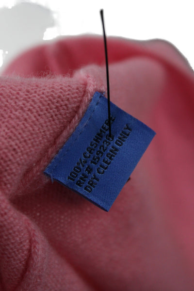 J. Mclaughlin Women Cashmere Pullover Sweater Pink Crew Neck Long Sleeve Size S