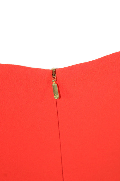 Trina Turk Womens Red V Neck Sleeveless Pant Suit Polyester Size 4