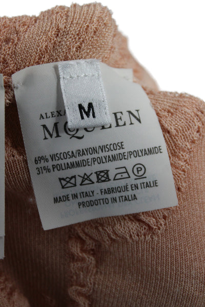 Alexander McQueen Womens Fit & Flare Orange Knee Length Scoop Neck Dress Size M