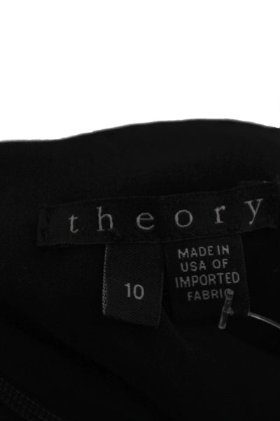 Theory Womens Fit & Flare Sleeveless Black Dress Size 10